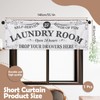 SNOMEL 54 x 18 Inch Laundry Room Curtains for Windows,