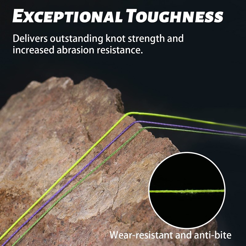 ANGRYFISH 8 Strands Braided Fishing Line-Excellent Tensile Smooth-Super Strong for