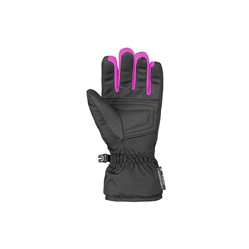 Reusch Children's Bennet R-Tex Xt Gloves, Black/Black Melange/Pink Glo, 6.5