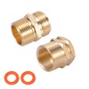 Kbrotech Brass Garden Hose Adapter, 3/4”GHT x 3/4”NPT Connector,GHT to
