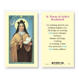 StealStreet SS-Wjh-E24-548 Saint Teresa of Avila, Clear Holy Cards