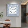 CUYOU Decor Crushed Diamond Mirror Wall Clock with Crystal Decorations