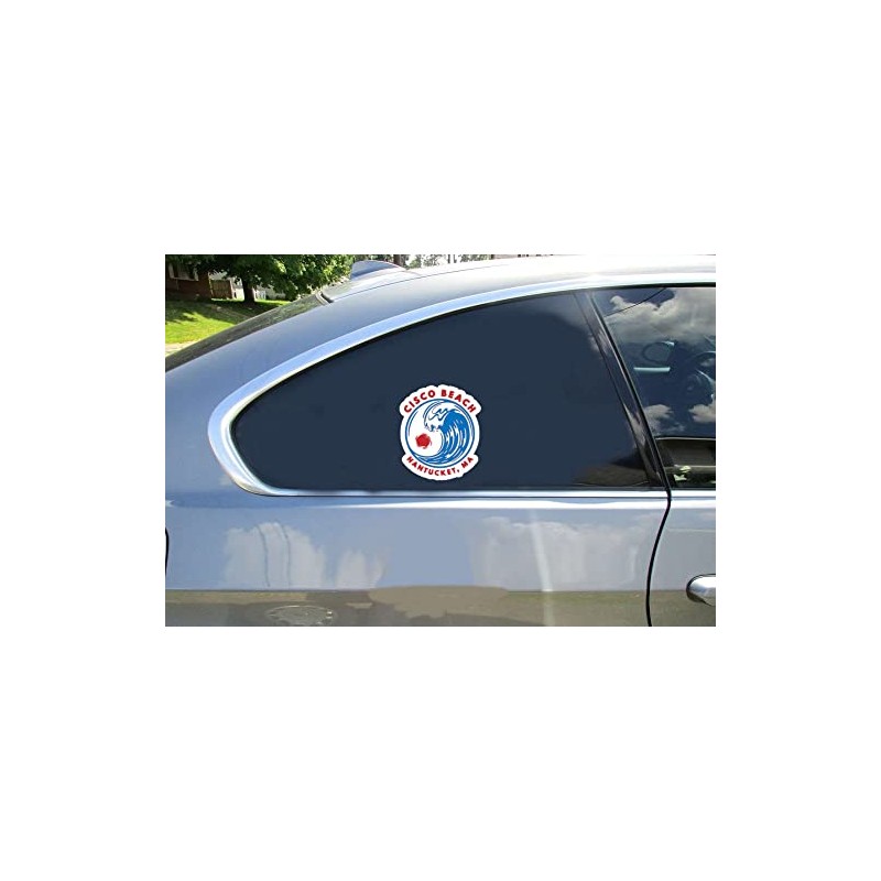 U.S. Custom Stickers Cisco Beach Nantucket Surf Sticker 4 Inch