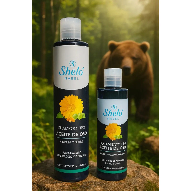 Shampoo Tipo Aceite Oso Shelo Nabel 530ml Piezas