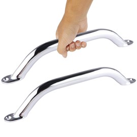 Pebbly Beach 12 inch Boat Grab Handle 316 Stainless Steel Marine Handle Handrai Multipurpose（2pcs）