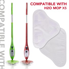 Steam Mop Pads Fit for H2O Mop X5 - Triangular 8Pack Steam Mop Microfiber Cleaning Pads Washable,Steam Mop Pads Floor Replacement Part Exact Compatible with H2O X5