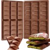 2 Packs Silicone Chocolate Bar Mold, Non Stick Dubai Pistachio