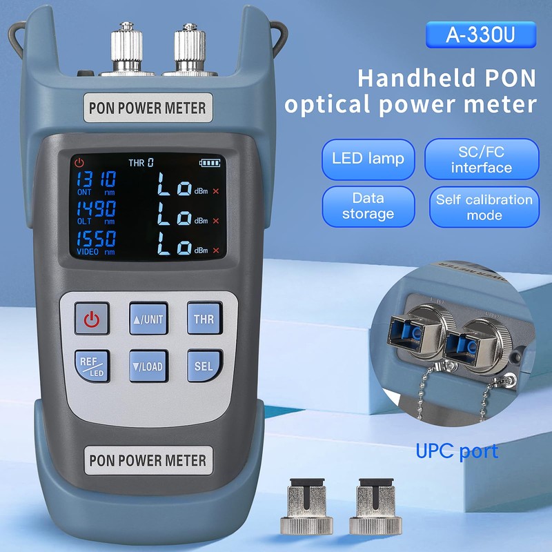 Fiber Optic PON Optical Power Meter A-330U SCUPC FCUPC Interface