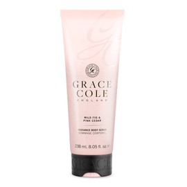 Grace Cole Wild Fig & Pink Cedar Exfoliating Body Scrub 238ml Refreshing Hydrating - Essential Oils - Vegan and Cruelty Free, No SLS or Parabens - Made In England