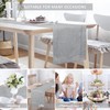 Dremisland Linens Farmhouse Table Runner Handmade Hemstitch Grey Table Runner