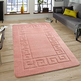 Modern Design Large Area Rug for Living room Bedroom Non Slip Long Hallway Runner Rug Floor Mats and Small Door Mats (Pink, 40 x 60 cm)