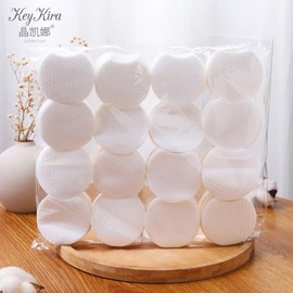 International Recommended Seamless-Edge Half-Moon Thickened Salicylic Acid Wet Compress Pearl Cotton Pads Patterned Half-Moon Cotton Pads, 600 Count 10ea