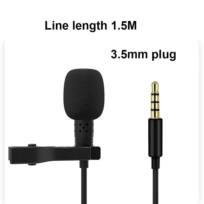 Lavalier Microphone Lapel Microphone, Lavalier Microphone for Phone PC, Wired