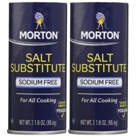 Morton Salt Substitute 2 Pack 6.24 Ounce Potassium Chloride Salt Alternative