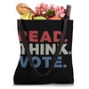 Vintage Read Think Vote 2025 Election Voting Voter Tote Bag