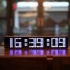 Adventurers Digital Alarm Clocks for Bedrooms, Black Walnut Clocks for