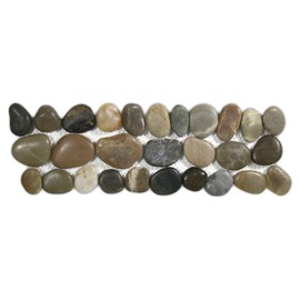 Polished Cobblestone Pebble Tile Border 1 Piece