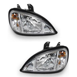 TORQUE Freightliner Columbia Headlight 1996-2017 Right Left Pair Side Set with All Bulbs (TR026-L, TR026-R)
