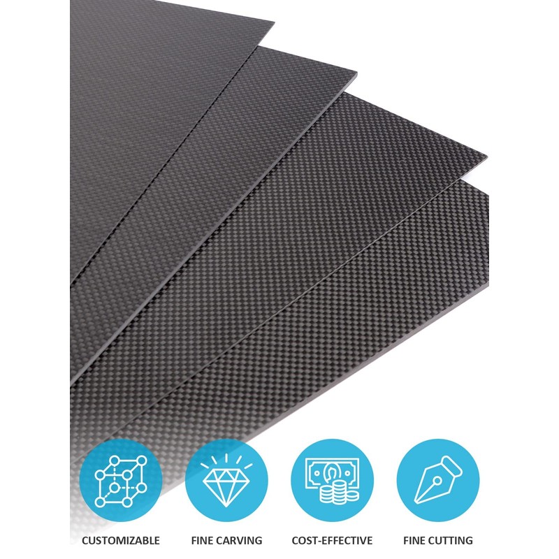 Kalolary Carbon Fiber Board Plate 240 X 240 X 0.5