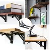 Folding Shelf Brackets - Heavy Duty Metal Collapsible Shelf Bracket