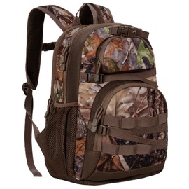 TORIBIO Hunting Backpack for Men, 25L Hunting Pack, Camo Outdoor Tactical Backpack for Bow or Rifle with Holder for Hunting, Camping, Hiking, Trekking, Traveling, Camo Khaki