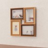 Nakabayashi F-TMS-111-4-BR Two-Tone Resin Photo Frame, 4 Sides, Brown