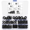 qxayxa 220 Pcs Nylon Lock Nuts, Hex Lock Nut Assortment