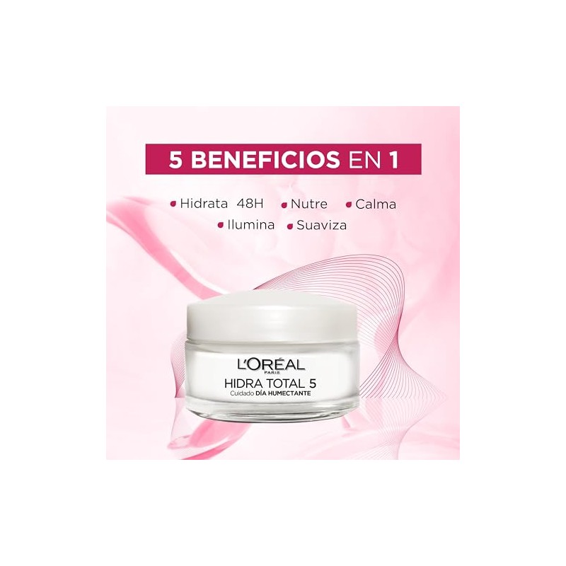 L'Oréal Paris Crema Hidratante Hidra Total 5 Humectante, 50ml