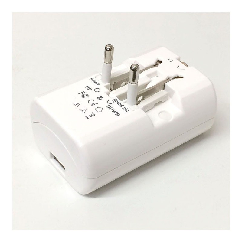 TI-165 A/C/O/SE/BF Type USB 2.1A Power Plug for International Travel