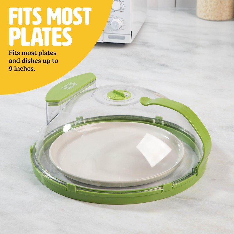 Tasty Microwave Splatter Cover with Built in Water Steamer &