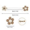 2 Pack Sunflower Curtain Tiebacks, Cotton Linen Boho Window Holdbacks