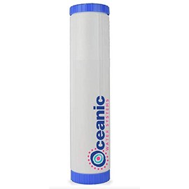 4.5" x 20" Refillable Well Water Filter - for Iron, Sulfur and Chlorine Reduction | KDF 85 + KDF 55 + Activated Carbon - Compatible with 20" Big Blue Housing by Oceanic Water Systems