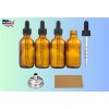 AOZITA 4-Pack 1oz Amber Dropper Bottles for Oils/Tinctures