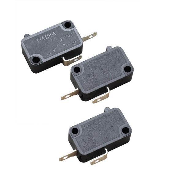 Longdex 3-Pack 2Pin Micro Switch Single Connection Switch AC 250V/125V