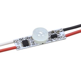 HCSM Motion Sensor Switch, DC 3.7v to 24V 4A PIR Motion Sensor for LED Lights, Mini Infrared Sensor Switch That can be Built into The Light bar or Box (1 Piece 1037