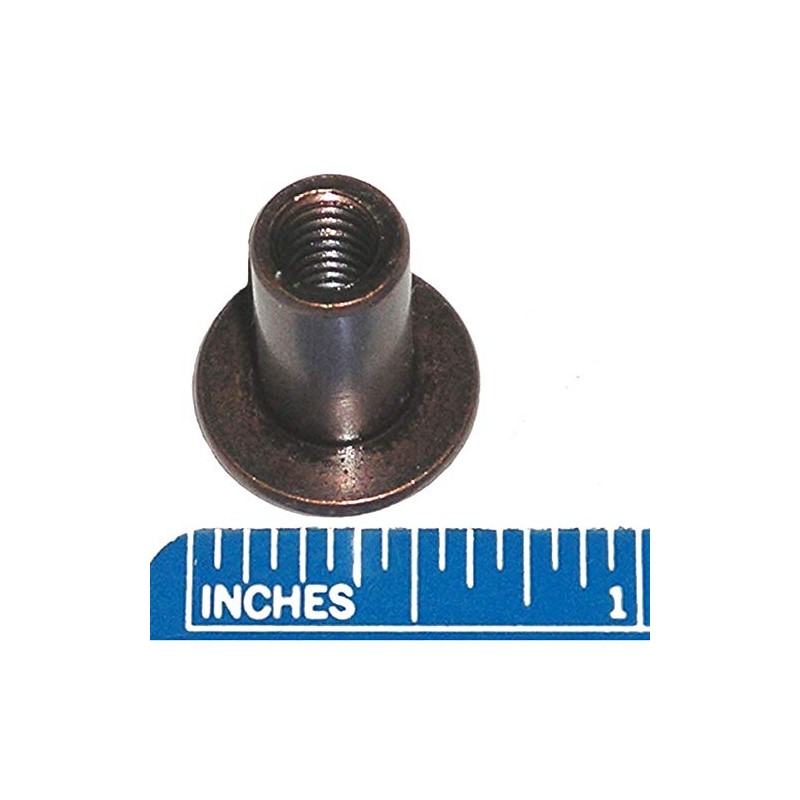 1/4" Furniture Connector Cap Flat Head Nuts - Dark Bronze