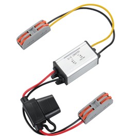 YABOANG 24 V to 12 V Voltage Converter, DC Converter 12 V 5 A 60 W with Fuse, Waterproof, Step Down Converter for Golf Cart LED Light Motor Truck Vehicle Boat and Instruments etc