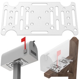 Mailbox Mounting Bracket, Universal Mounting Adapter Plate fits on 4x4 Wood or Hollow Posts and is Compatible with Most Post Mount mailboxes of All Sizes, Bottom mounting