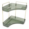 2 Tier Corner Bathroom Countertop Organizer Space Saving Easy Assembly