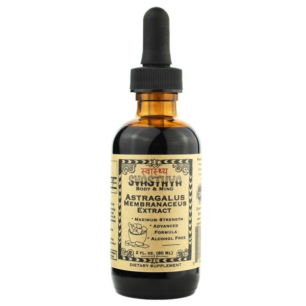 SVASTHYA BODY & MIND Astragalus Membranaceus Liquid Extract - Boosts Immune System & Mental Clarity, Natural Healing & Stress Relief, Made in The USA, GMP, 2 oz