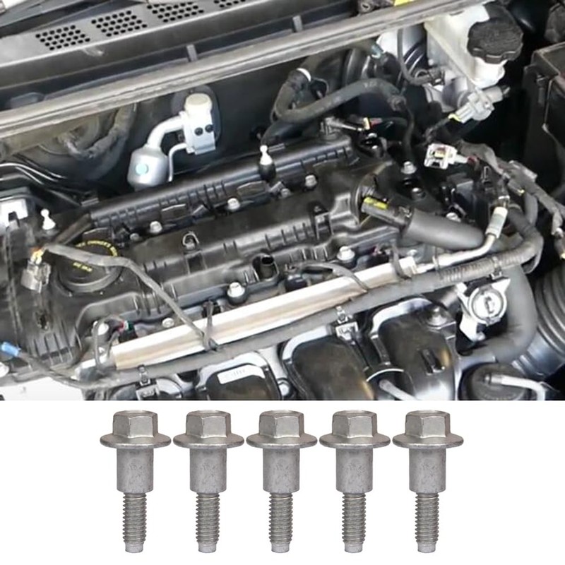 Lanphitus 5Pcs Engine Valve Cover Bolts for Hyundai Elantra Santa