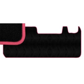 Hot Pink Edge Custom Fit Small Cargo/Trunk Carpet Mat, Black, Compatible with Toyota Sienna 7 Passenger, with Powered 3rd Row Seat, Fits Behind 3rd Row 2020 2019 2018 2017 2016 2015 2014 2013 2012