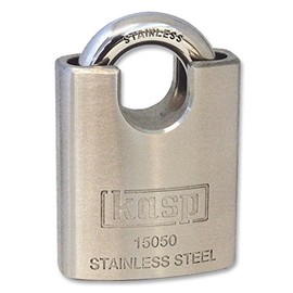 Stainless Steel Padlock 50mm, Lock Material Stainless Steel, 150 Series, Shackle Clearance - Horizontal 19mm, Shackle Clearance - Vertical 20mm, Shackle Diameter 9mm, Width 50mm