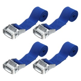HARFINGTON 4pcs Straps Tie Downs 3.28 ft x 1.5" 772lb Safe Work Load Cargo Lashing Straps for Cargo Moving Trucks Luggage Motorcycle, Dark Blue