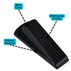 Harrier Hardware 4-Pack Heavy Duty 5-Inch Rubber Grip Wedge Doorstops,
