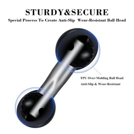 YIMINGYINUO 0.67" to 1" Ball Adapter Extension Bar Compatible with RAM Mounts B Size for Standard Double Socket Arms (YIMBall 0.67"-1)