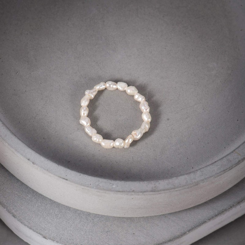 Aurelia Mae Tiny Baby Pearl Band Delicate Rice Pearl Stretch