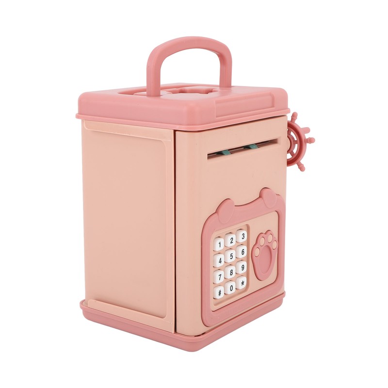 Automatic Money Scroll Bank Cartoon Multifunction 4 Digit Cipher Portable