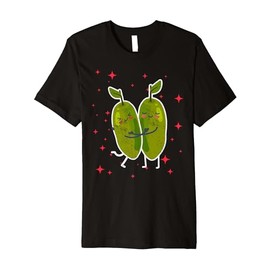 Cute Curuba Couple Hugging Curuba Fruits Premium T-Shirt