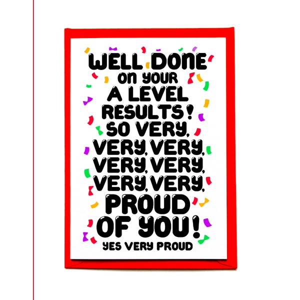 A Levels Congratulations Card, Proud of You Well Done Exam